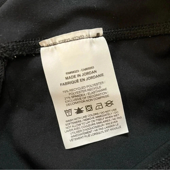 Nike Dri-Fit NWT Women's Black Gold White Icon Striped Training Tights Leggings - Picture 7 of 11